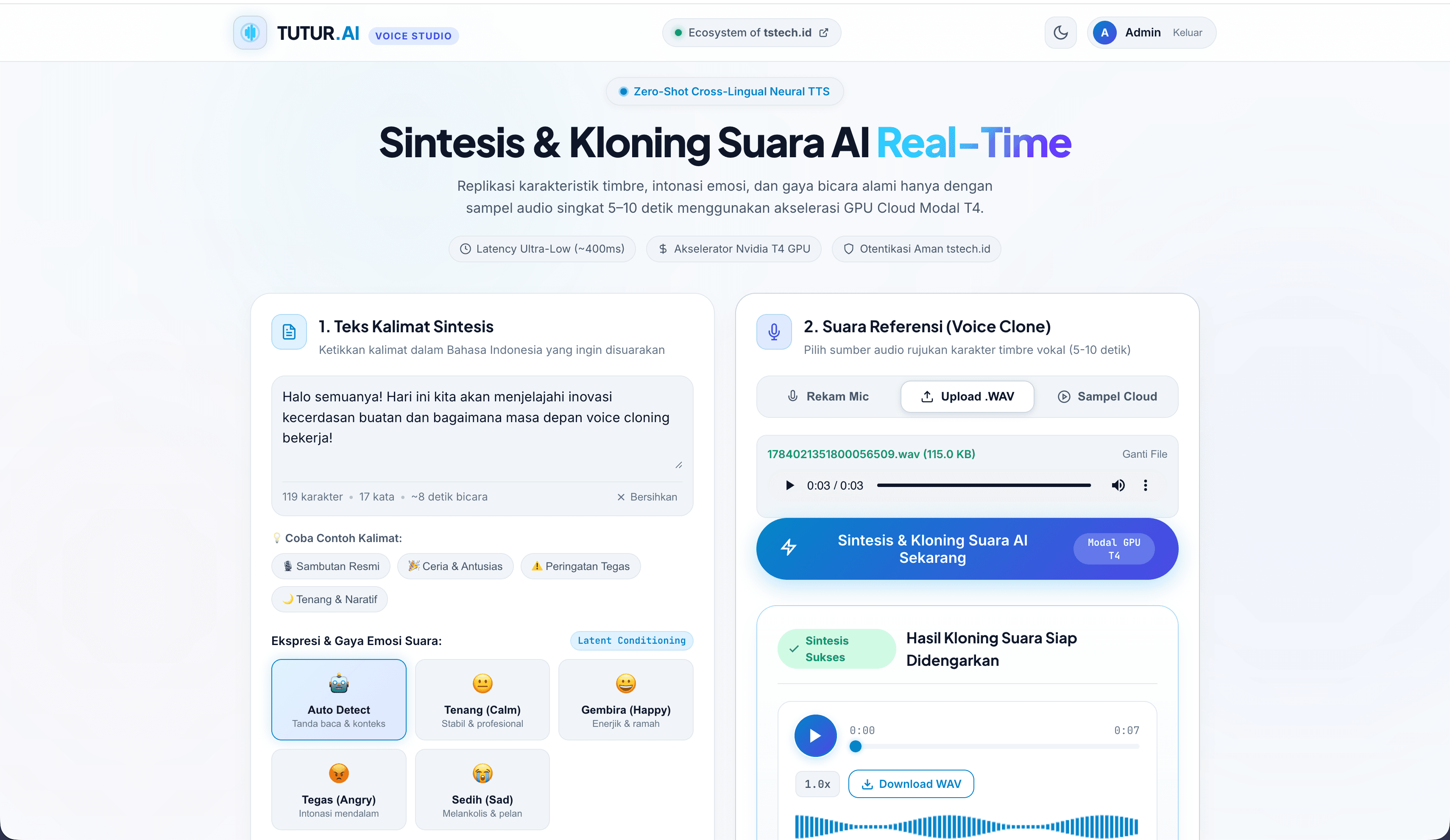 Tutur AI: Platform Kecerdasan Bahasa & Suara Berbasis AI